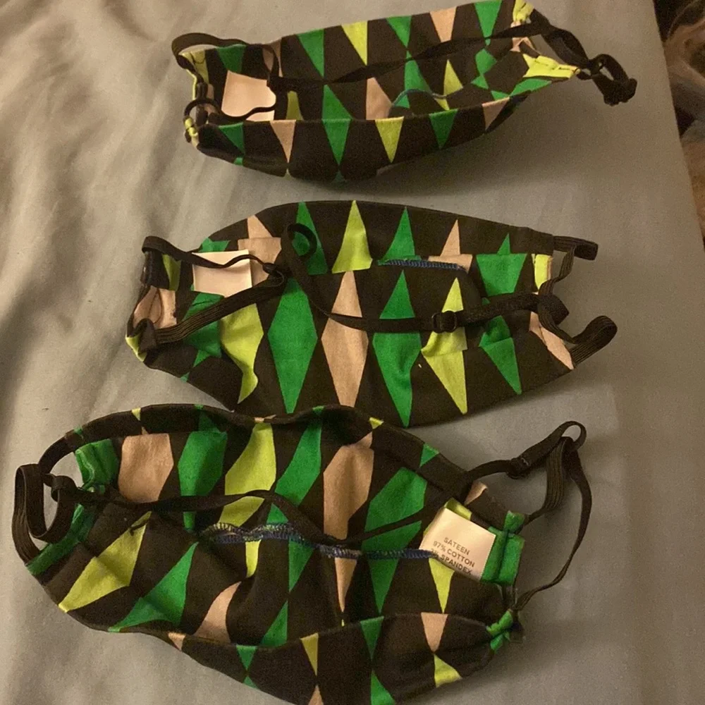 3 for 10 Pinup Couture Harlequin print masks